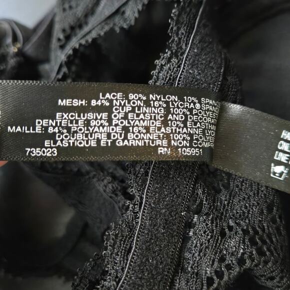 Natori Women's Feathers Front Close T-Back Bra Black 32C - Picture 7 of 7